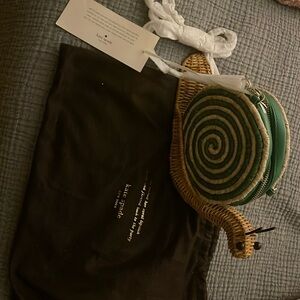 Kate Spade New York Spring Forward Wicker Snail Crossbody Bag Novelty NWT